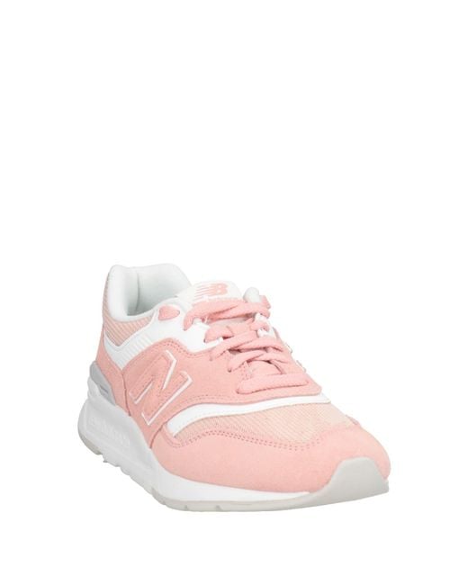 New Balance Pink 997 Sneakers Textile Fibers, Leather