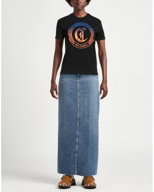 Just Cavalli Black T-Shirt Cotton