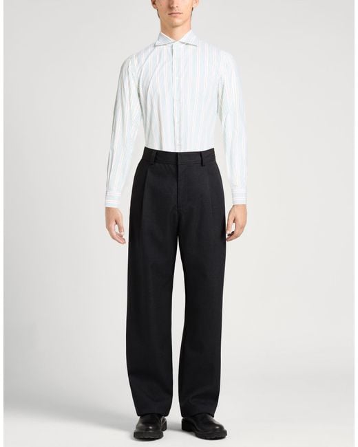 Isaia White Shirt Cotton for men