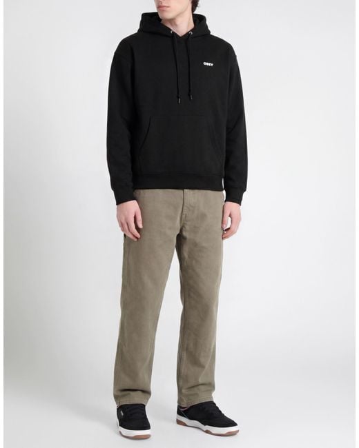 Obey Black Sweatshirt Cotton, Polyester for men