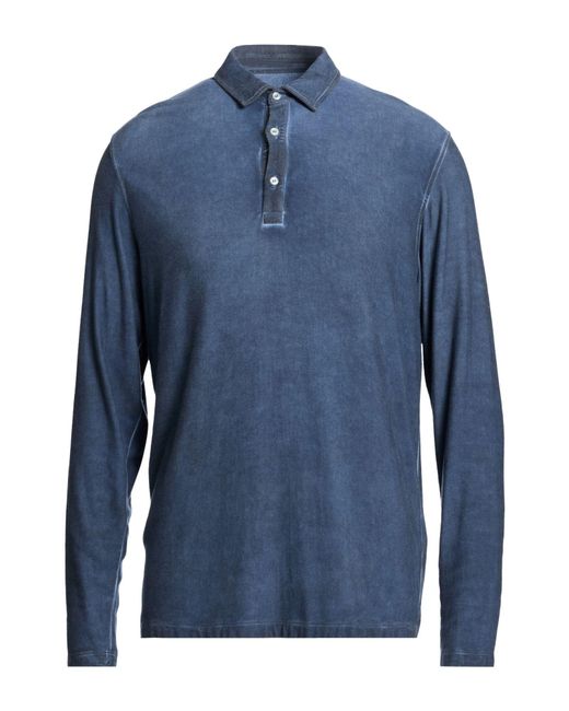 Ploumanac'h Blue Polo Shirt Viscose, Elastane for men