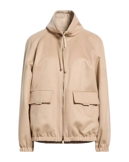 Agnona Natural Jacket Cashmere, Polyester