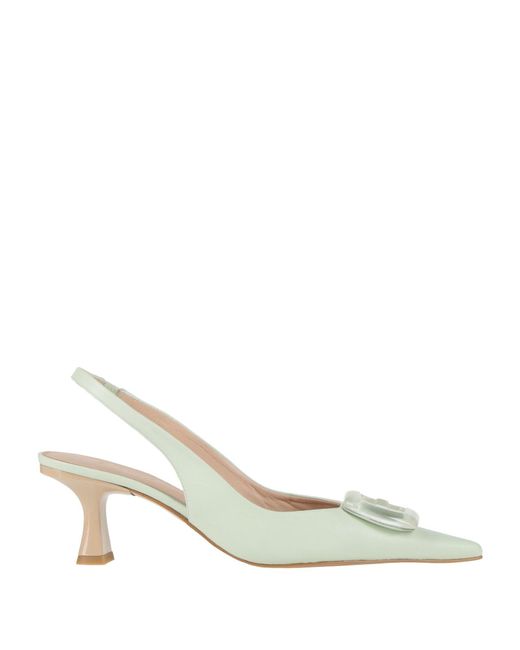 Zinda White Light Pumps Leather