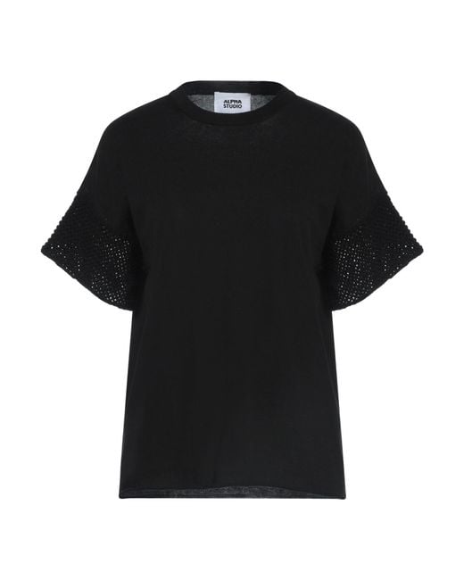 Pullover Alpha Studio de color Black