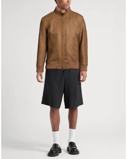KIRED Brown Camel Jacket Wool for men