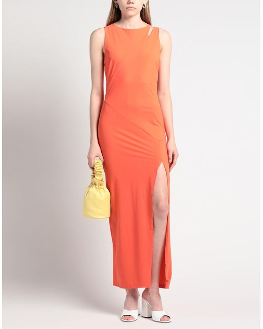 Patrizia Pepe Red Maxi Dress Polyamide, Elastane