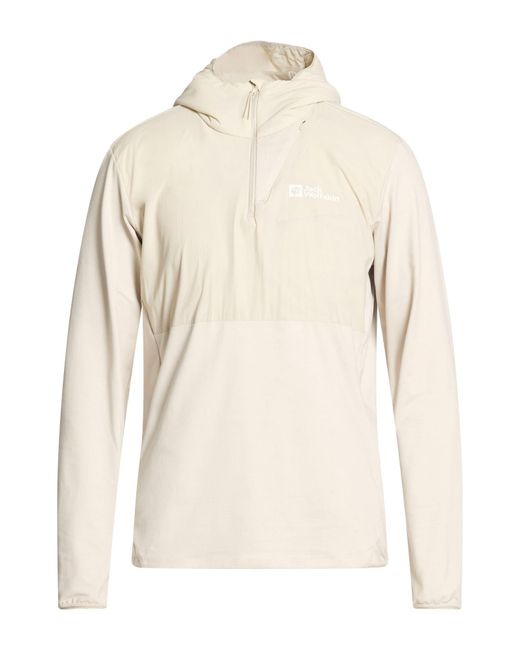 Jack Wolfskin Natural Sweatshirt Recycled Polyester, Elastane for men