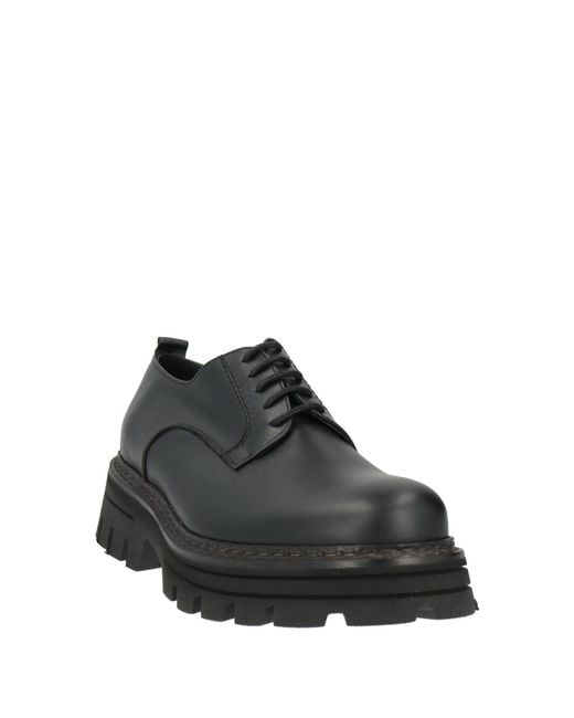 JP/DAVID Black Lace-Up Shoes for men