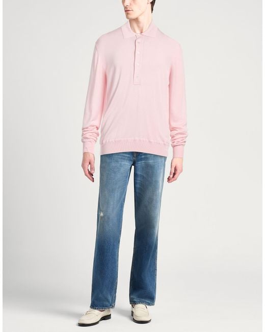 Tom Ford Pink Sweater Viscose, Silk for men