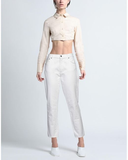 Dondup White Jeans Cotton, Elastane