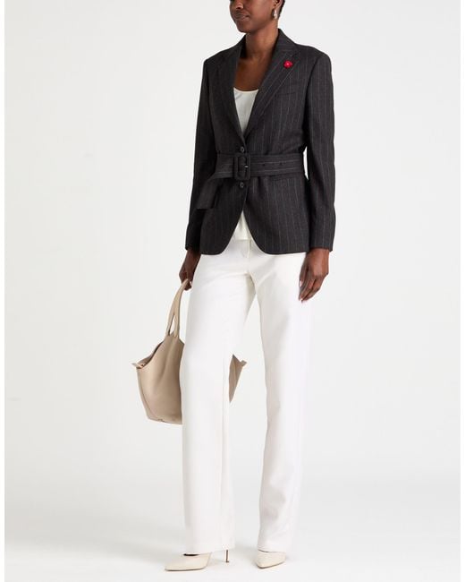 Lardini Black Blazer Virgin Wool, Polyester, Viscose, Nylon, Elastane