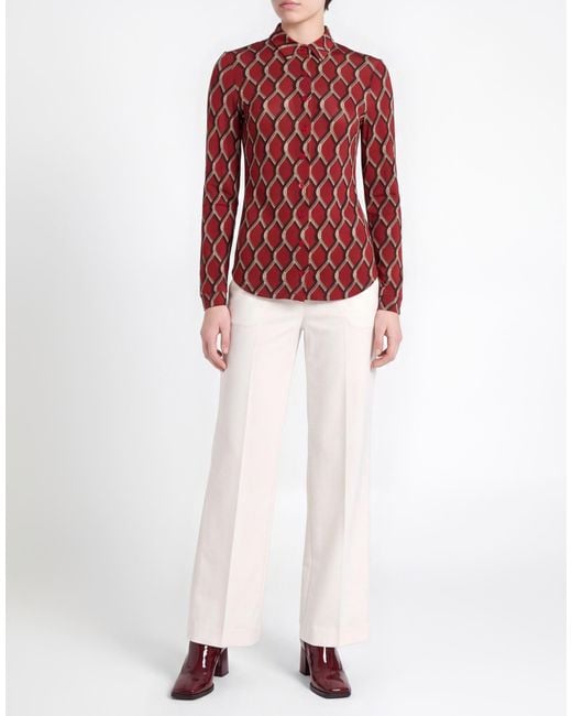 Siyu Red Brick Shirt Viscose, Elastane