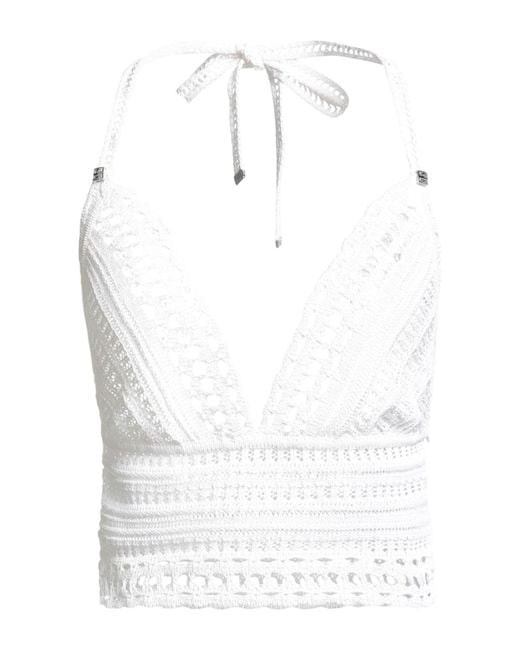 Givenchy White Top Cotton, Polyamide, Linen
