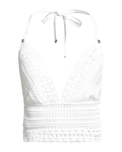 Givenchy White Top Cotton, Polyamide, Linen