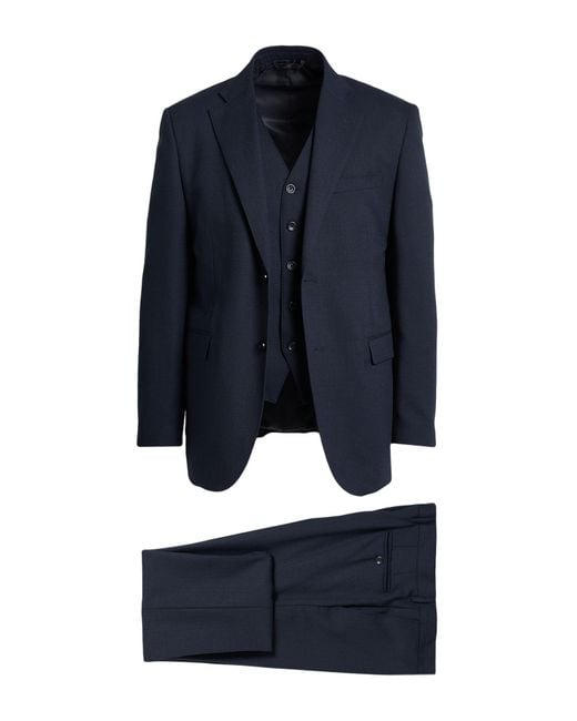 Angelo Nardelli Blue Midnight Suit Polyester, Viscose, Elastane for men