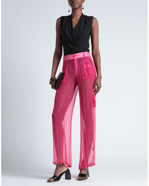 Pantalon Leslie Amon en coloris Pink