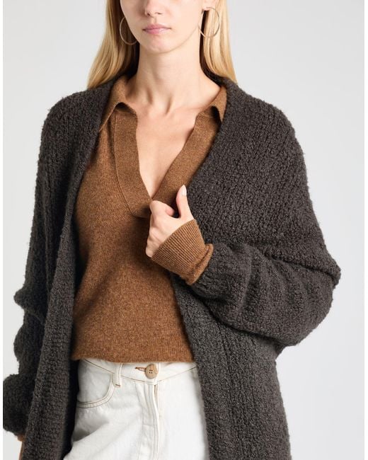 Motel Black Chocolate Cardigan Acrylic, Wool, Polyamide