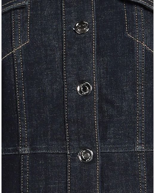 Liu Jo Blue Denim Outerwear Cotton, Polyester, Elastane