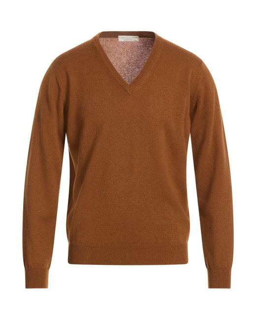 FILIPPO DE LAURENTIIS Brown Sweater Cashmere for men