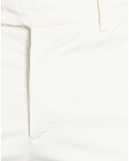 Paoloni White Pants Cotton, Elastane for men