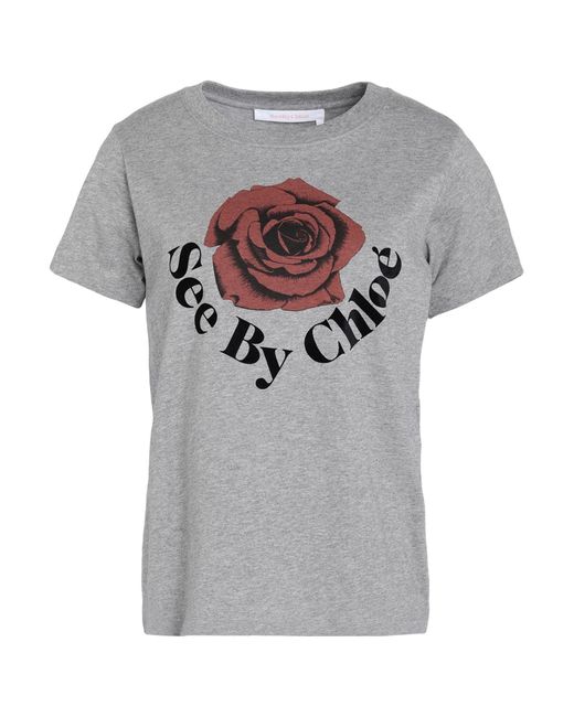 See By Chloé Gray T-Shirt Cotton
