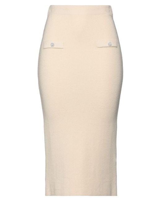 Angela Davis Natural Midi Skirt