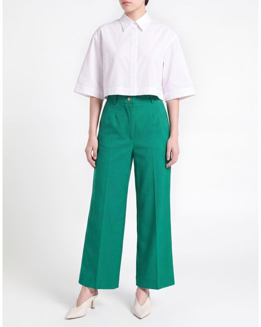 Dolce & Gabbana Green Pants Virgin Wool, Elastane