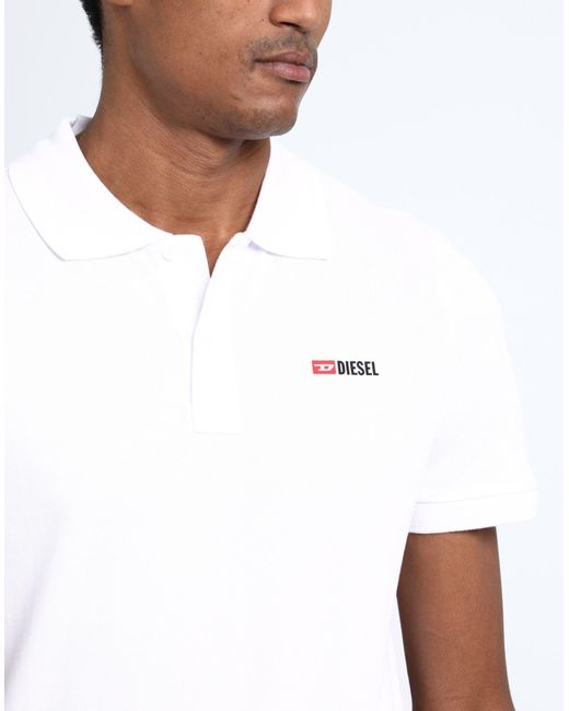 diesel white polo shirt