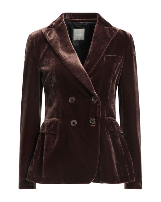 Kiltie Brown Blazer Viscose, Silk