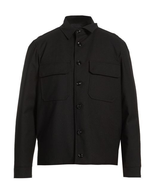 Brian Dales Black Jacket Wool, Polyester for men