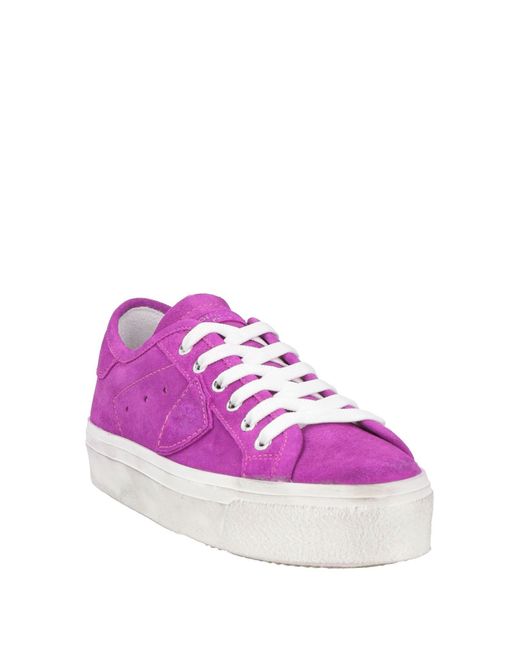 Philippe Model Purple Sneakers Leather
