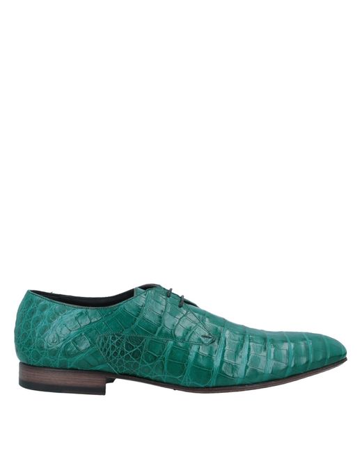 Zapatos de cordones Alberto Guardiani de Cuero de color Verde para hombre |  Lyst