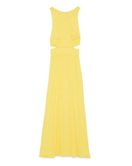 Patrizia Pepe Yellow Maxi-Kleid