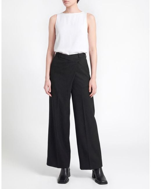 White Sand Black Pants Wool, Polyester, Elastane
