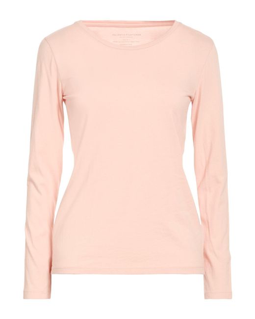 Majestic Filatures Pink T-Shirt Cotton