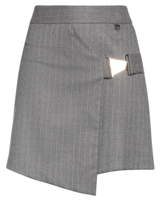 LUCKYLU  Milano Gray Mini Skirt