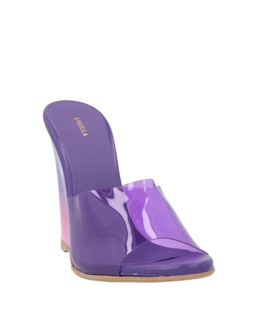 Le Silla Purple Sandals Pvc