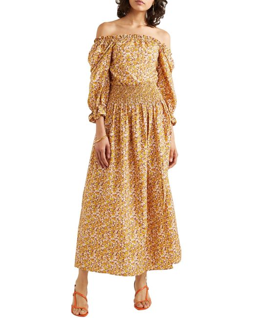 Rixo Metallic Maxi Dress