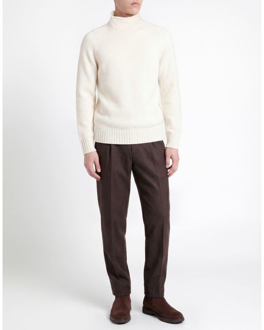 Messagerie White Ivory Turtleneck Virgin Wool for men