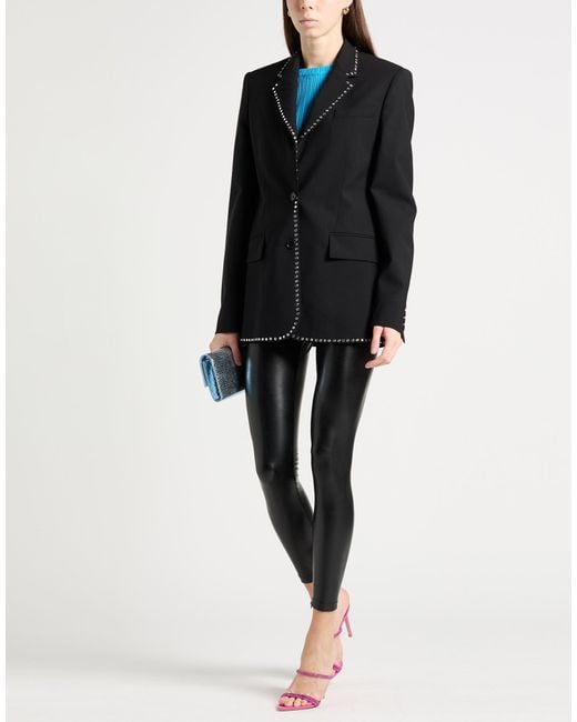 MSGM Black Blazer Virgin Wool, Elastane