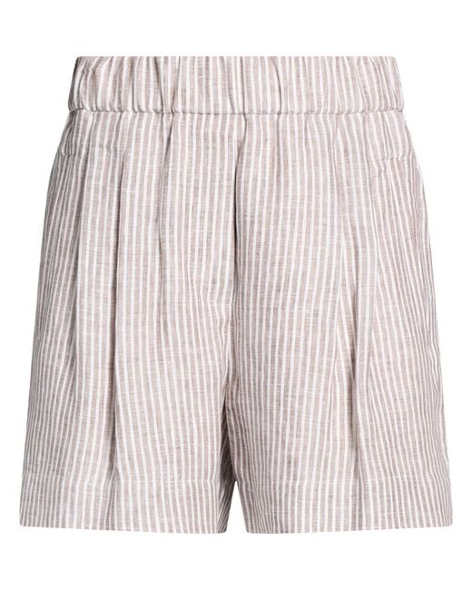 Brunello Cucinelli Gray Shorts & Bermuda Shorts Linen
