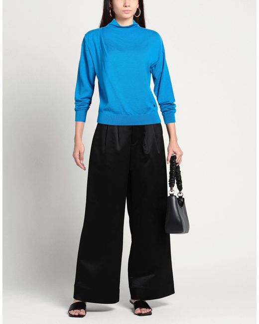 Xandres Blue Turtleneck Merino Wool