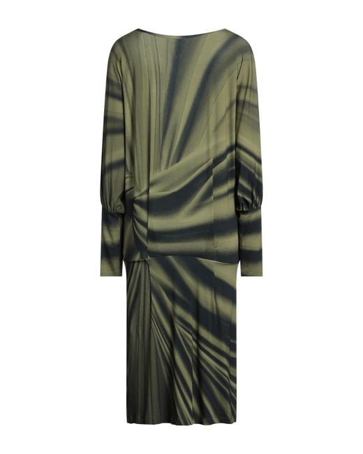 Alberta Ferretti Green Midi Dress