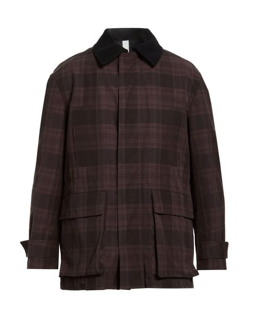Hevò Brown Dark Jacket Polyester, Cotton for men