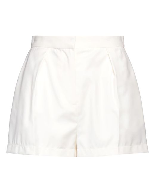 Elisabetta Franchi White Shorts & Bermuda Shorts Virgin Wool