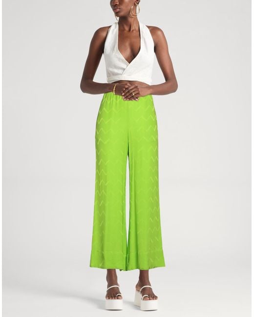 SEVENTY VENEZIA Green Lime Pants Viscose