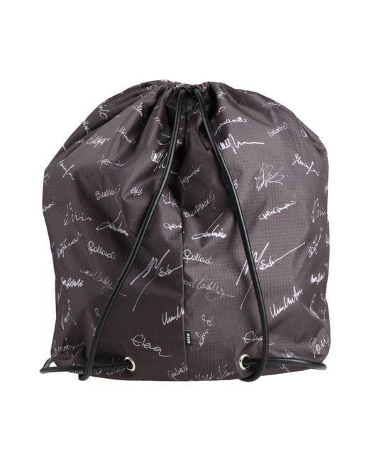 MSGM Gray Dark Backpack Textile Fibers for men