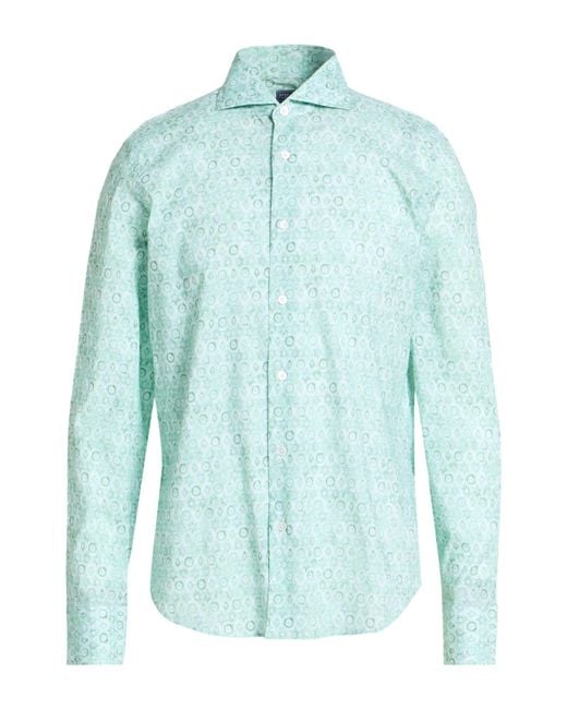Fedeli Blue Shirt Cotton, Elastane for men