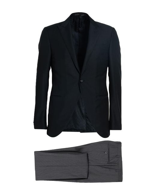 Corneliani Blue Midnight Suit Virgin Wool for men