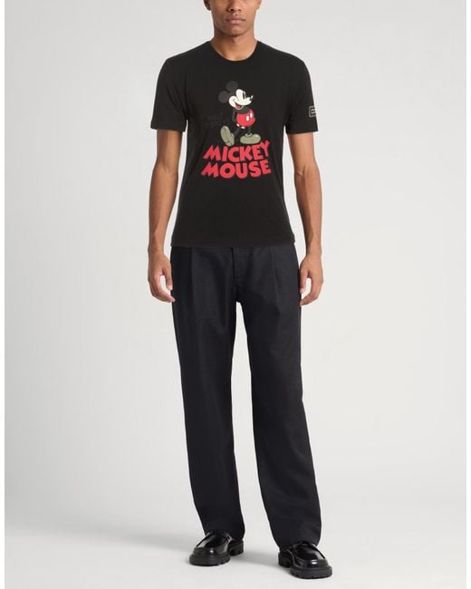 Iceberg Black Disney T-Shirt Cotton, Elastane for men